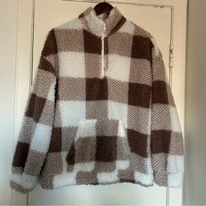 SHEIN Quarter Zip Pullover Sweatshirt